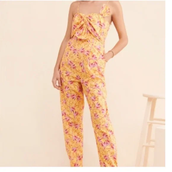 FARM Rio Vibrant Yellow Floral Jumpsuit - Picture 2 of 11